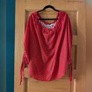Red and Navy DEREK LAM Women's Top